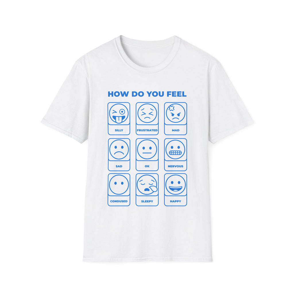 "How Do You Feel" Mood Chart T-Shirt — Emoji Grid Tee