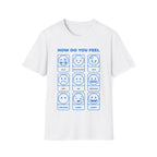 "How Do You Feel" Mood Chart T-Shirt — Emoji Grid Tee
