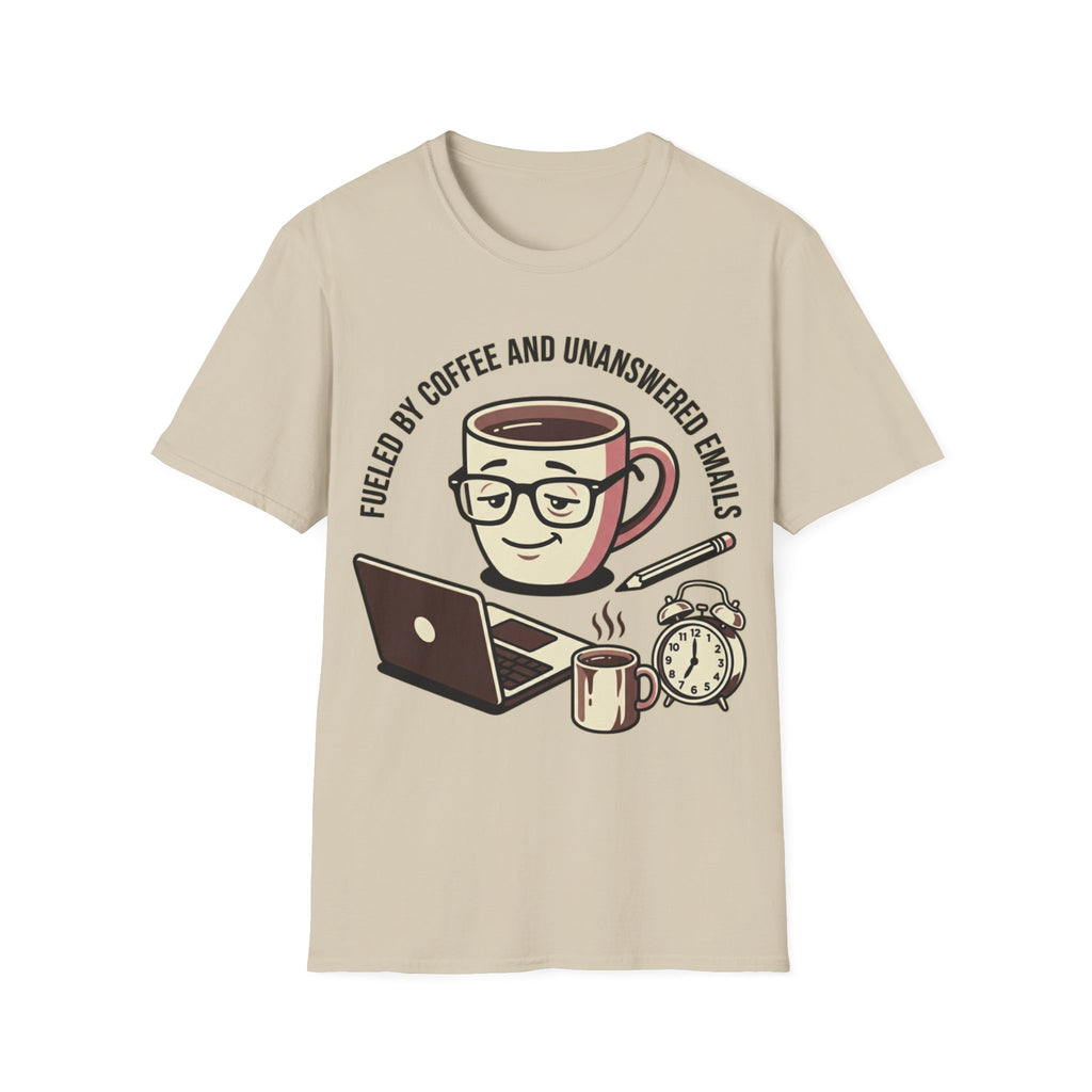 Coffee & Unanswered Emails T-Shirt — Funny Office Coffee Tee