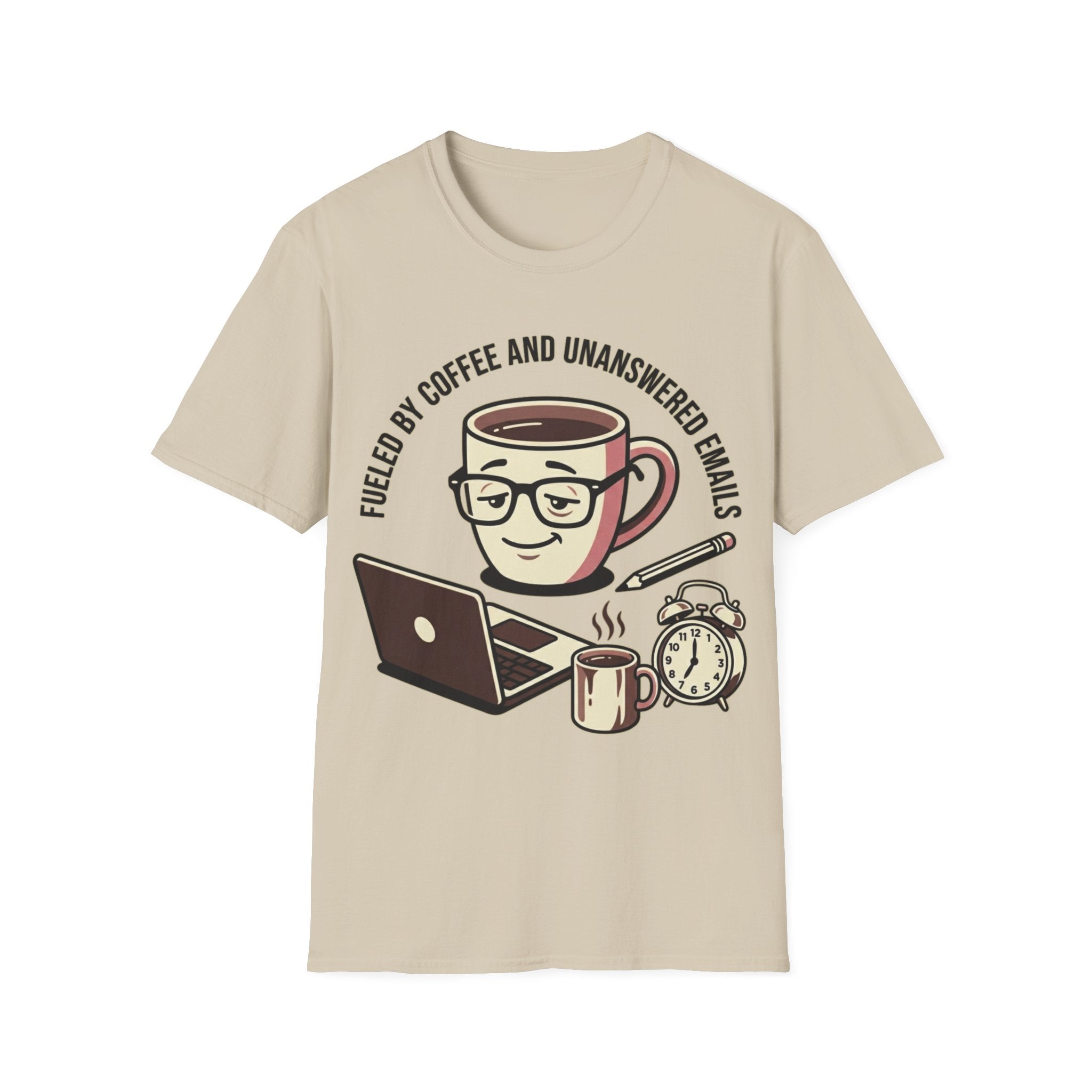 Coffee & Unanswered Emails T-Shirt — Funny Office Coffee Tee
