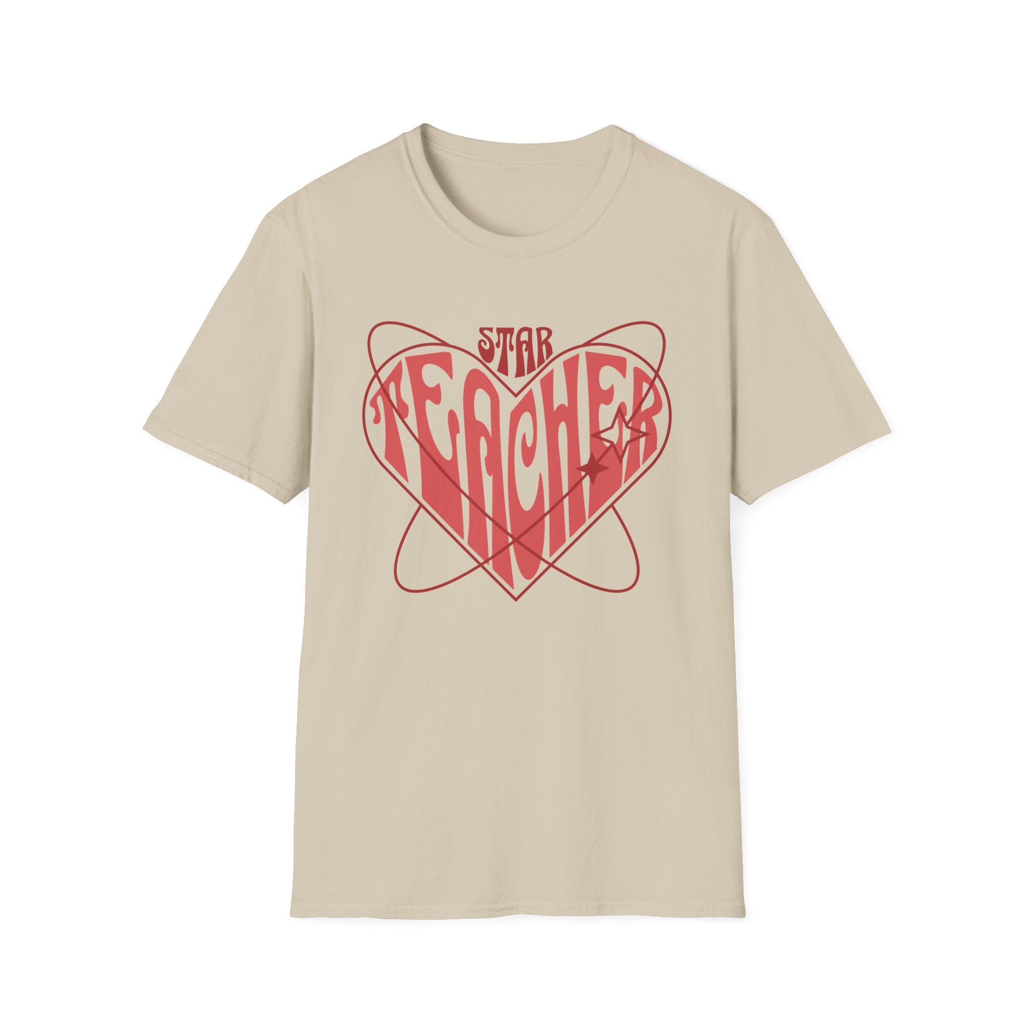 Teacher Heart T-Shirt — “Star Teacher” Retro Heart Graphic Tee