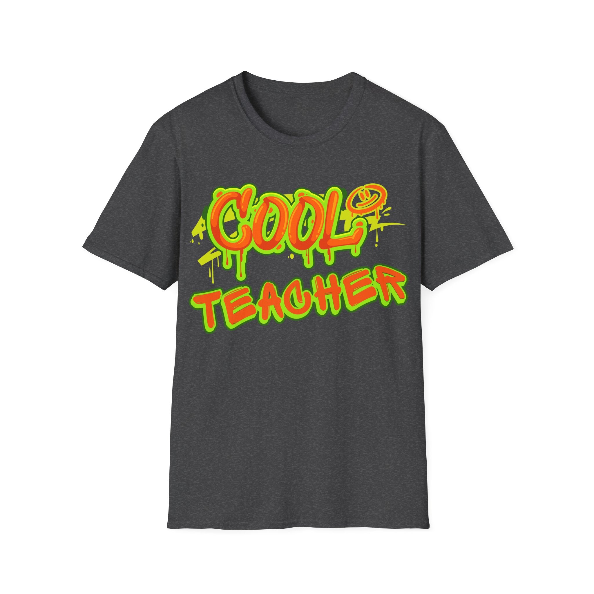 Cool Teacher T-Shirt — Neon Graffiti Teacher Graphic Gift