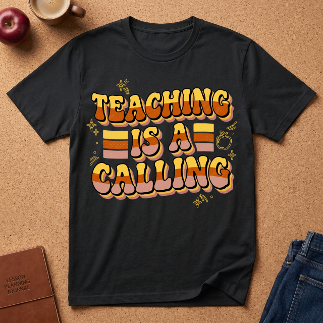 Teaching Is a Calling T-Shirt — Retro Teacher Appreciation Tee