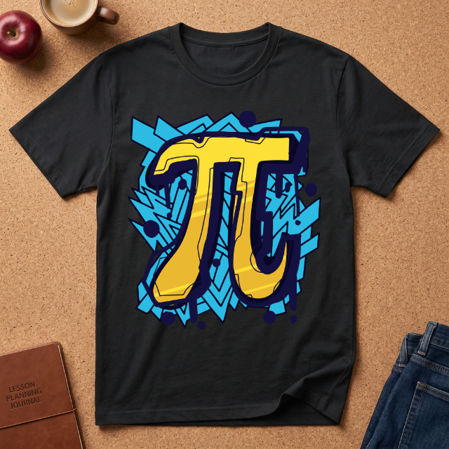 Pi Symbol Math T‑Shirt — Bold Math Streetwear Tee