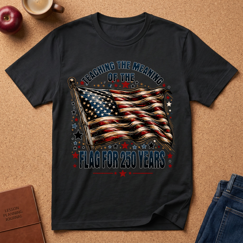 "Teaching the Meaning of the Flag for 250 Years" Patriotic T-Shirt