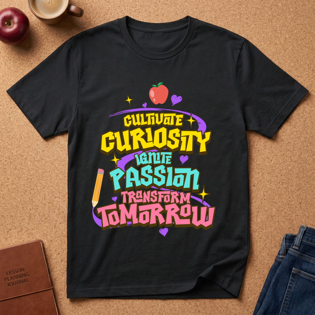 "Cultivate Curiosity, Ignite Passion, Transform Tomorrow" Inspirational T-Shirt