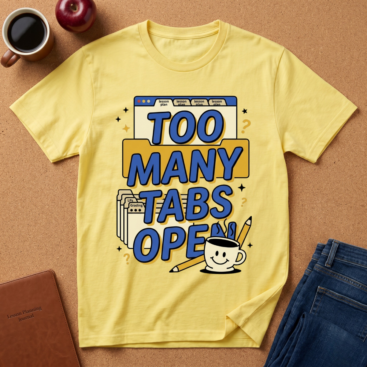Too Many Tabs Open T-Shirt — Funny Computer Nerd Graphic Tee