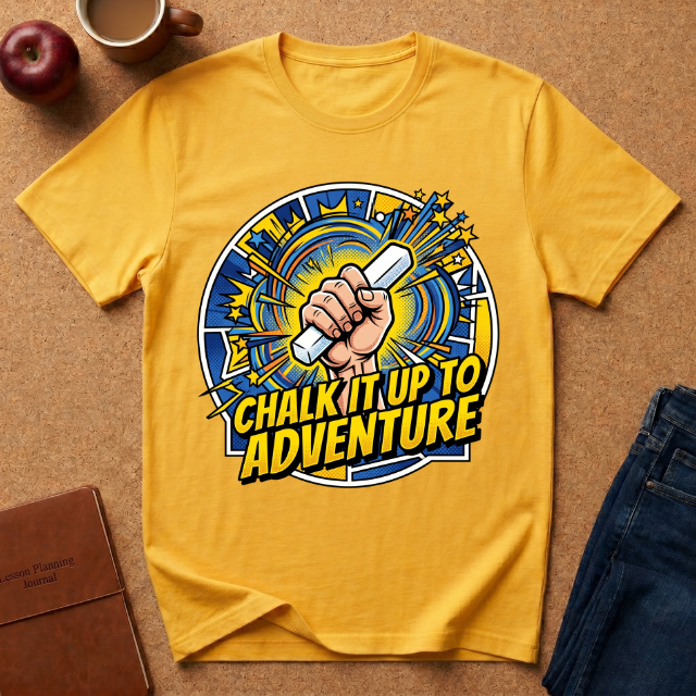Chalk It Up to Adventure T-Shirt — Chalkboard Teacher & Classroom Adventure Tee