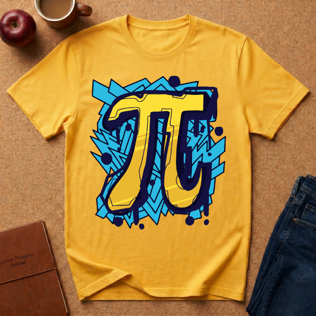 Pi Symbol Math T‑Shirt — Bold Math Streetwear Tee