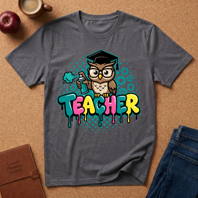Teacher Owl Graffiti T-Shirt