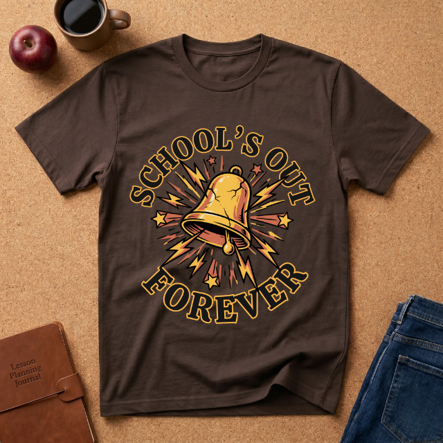 School's Out Forever T-Shirt – Vintage Bell End-of-School Graduation Tee