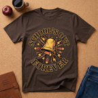School's Out Forever T-Shirt – Vintage Bell End-of-School Graduation Tee