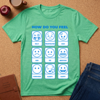 "How Do You Feel" Mood Chart T-Shirt — Emoji Grid Tee