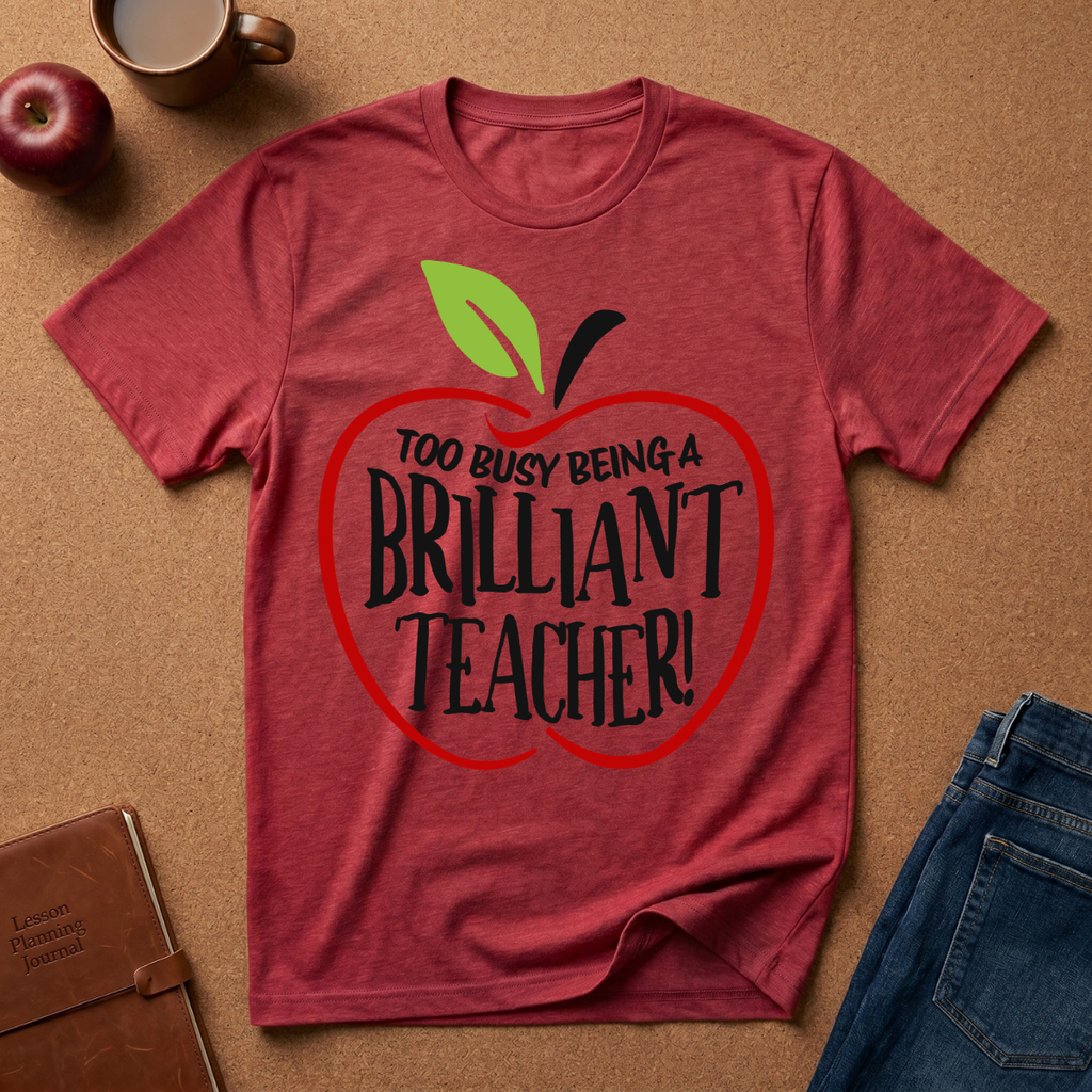 "Too Busy Being a Brilliant Teacher" T-Shirt