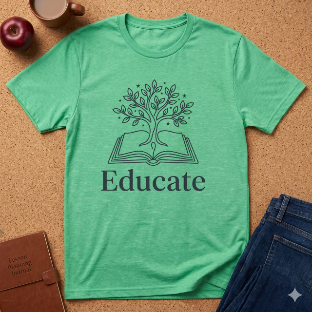 Educate Book Tree T-Shirt
