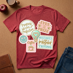 Positive Vibes T-Shirt — 'Mistakes Are Proof I'm Trying' Motivational Graphic Tee