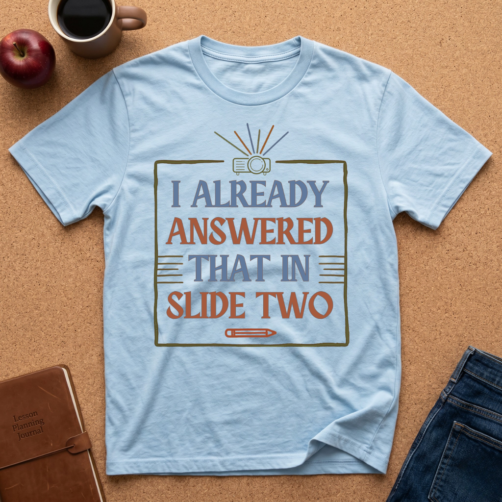 "I Already Answered That in Slide Two" T-Shirt