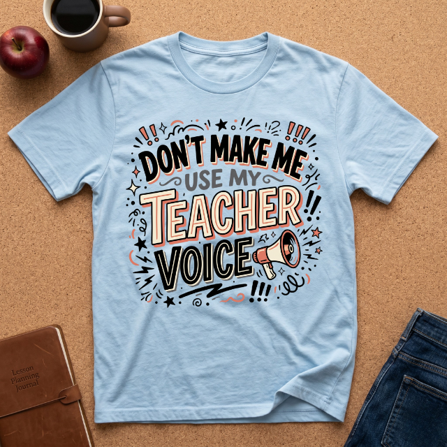 "Don't Make Me Use My Teacher Voice" T-Shirt