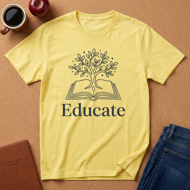 Educate Book Tree T-Shirt