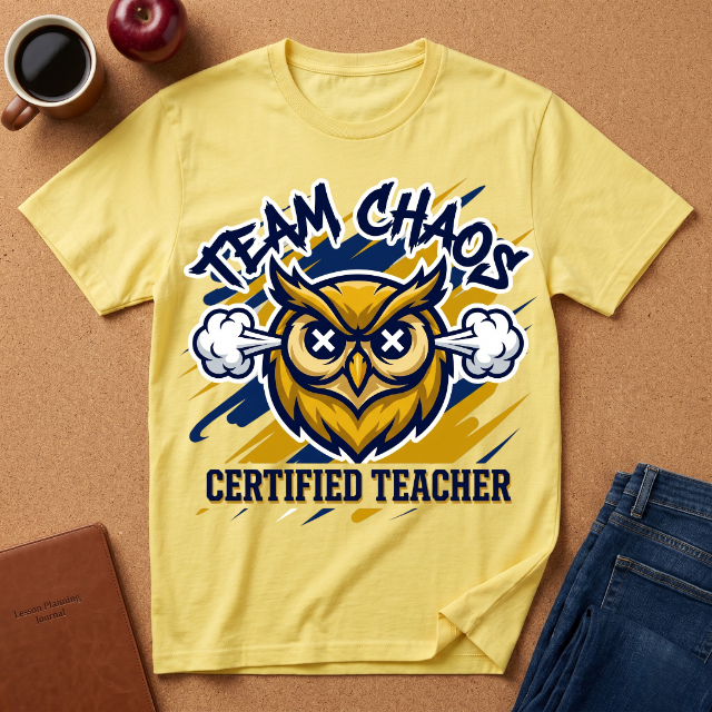 Certified Teacher “Team Chaos” Owl T-Shirt