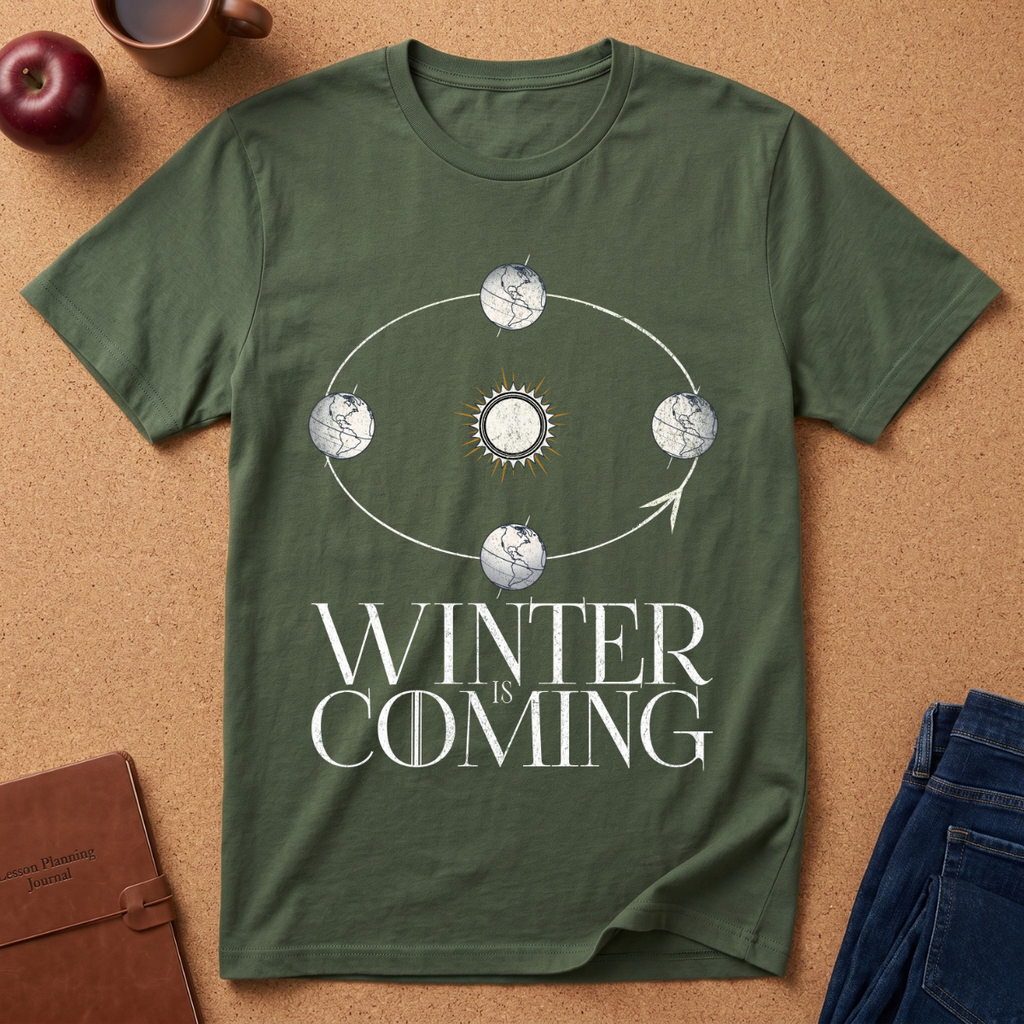 Winter Is Coming T-Shirt — Earth - Sun Seasons Diagram Graphic Tee