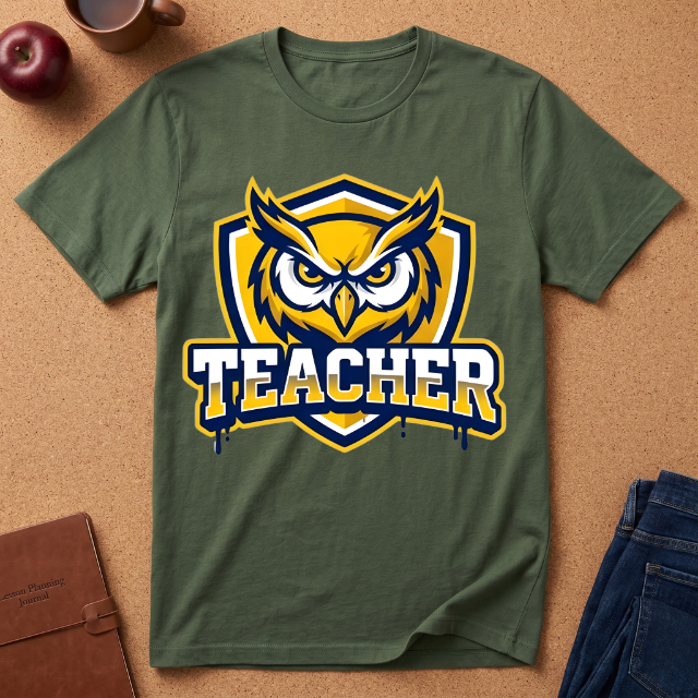 Teacher Owl T-Shirt — School Spirit Tee