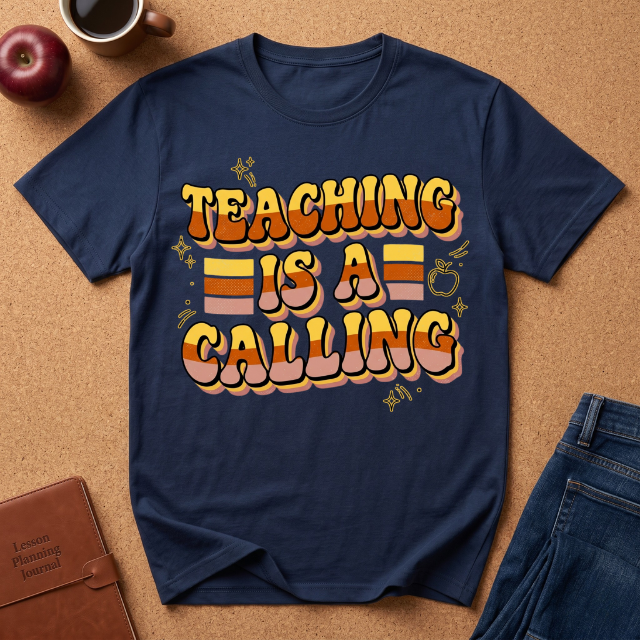 Teaching Is a Calling T-Shirt — Retro Teacher Appreciation Tee