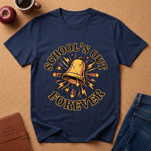 School's Out Forever T-Shirt – Vintage Bell End-of-School Graduation Tee
