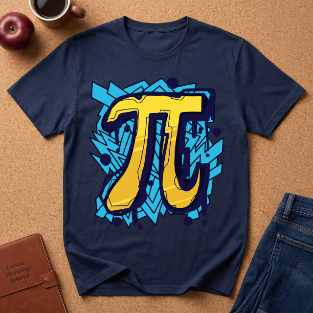 Pi Symbol Math T‑Shirt — Bold Math Streetwear Tee