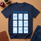 "How Do You Feel" Mood Chart T-Shirt — Emoji Grid Tee