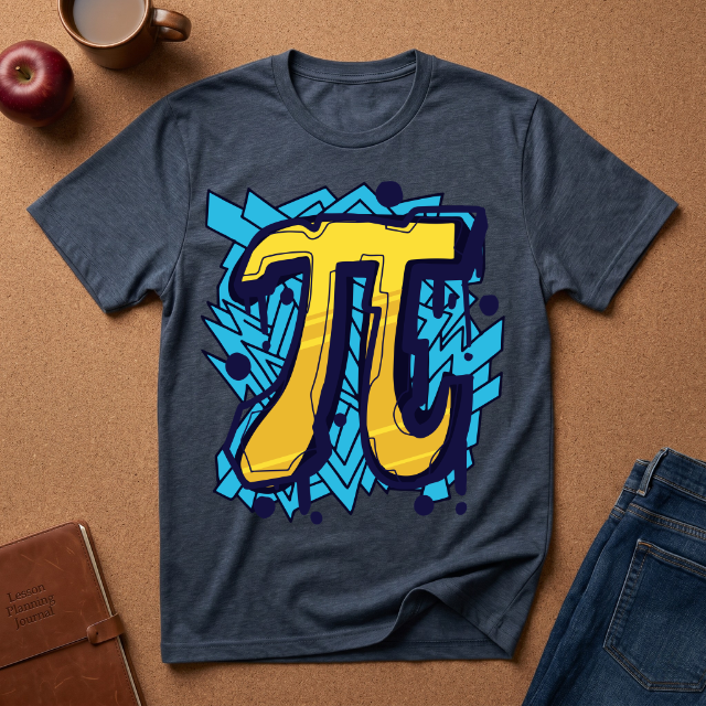 Pi Symbol Math T‑Shirt — Bold Math Streetwear Tee