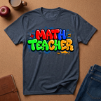 Math Teacher T-Shirt — Colorful Graffiti Design