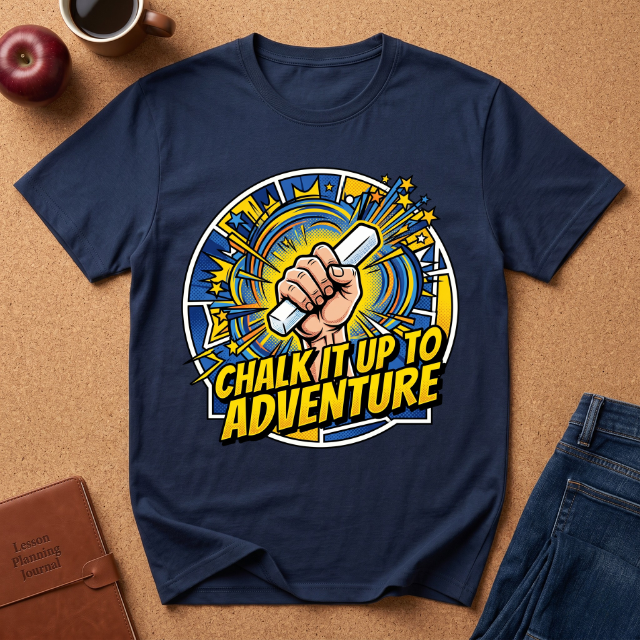 Chalk It Up to Adventure T-Shirt — Chalkboard Teacher & Classroom Adventure Tee
