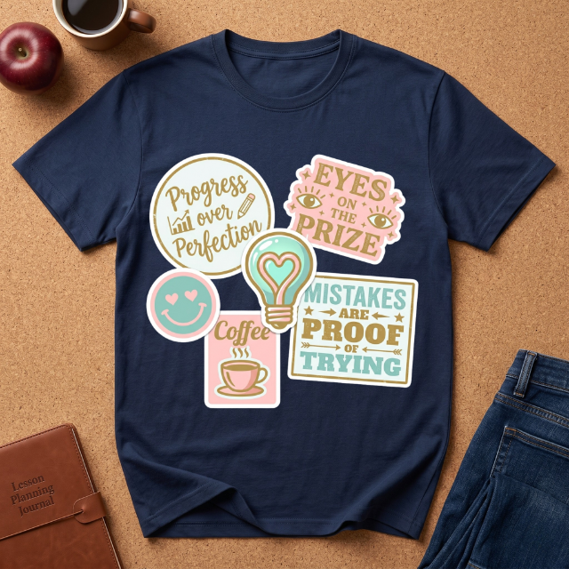 Positive Vibes T-Shirt — 'Mistakes Are Proof I'm Trying' Motivational Graphic Tee