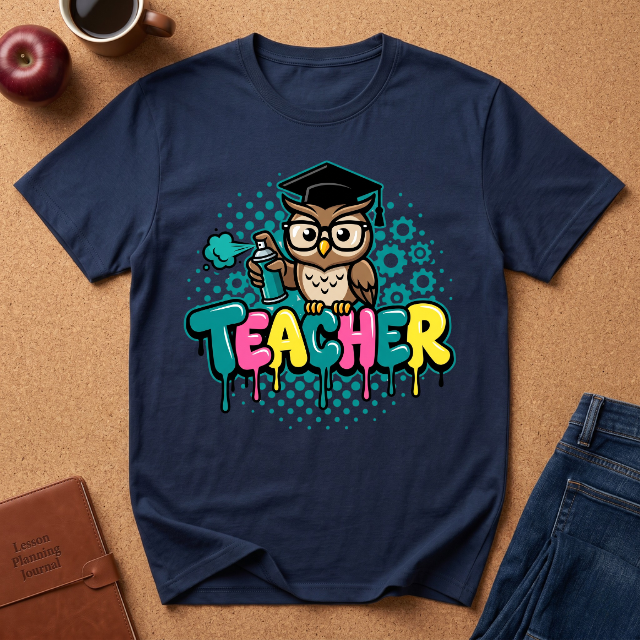 Teacher Owl Graffiti T-Shirt