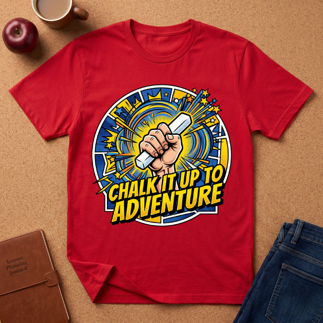 Chalk It Up to Adventure T-Shirt — Chalkboard Teacher & Classroom Adventure Tee