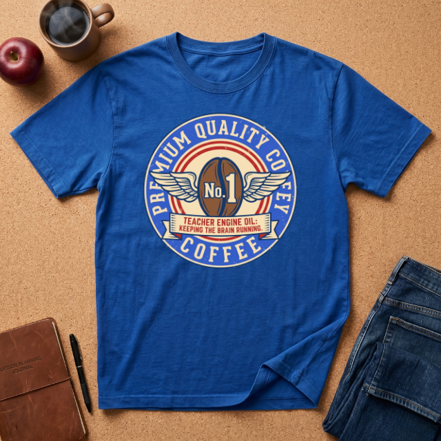 No.1 Premium Coffee "Teacher Engine Oil" T-Shirt