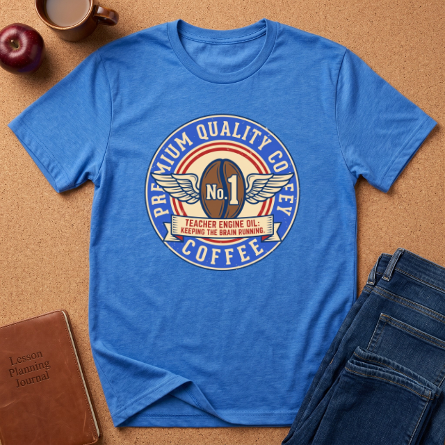 No.1 Premium Coffee "Teacher Engine Oil" T-Shirt