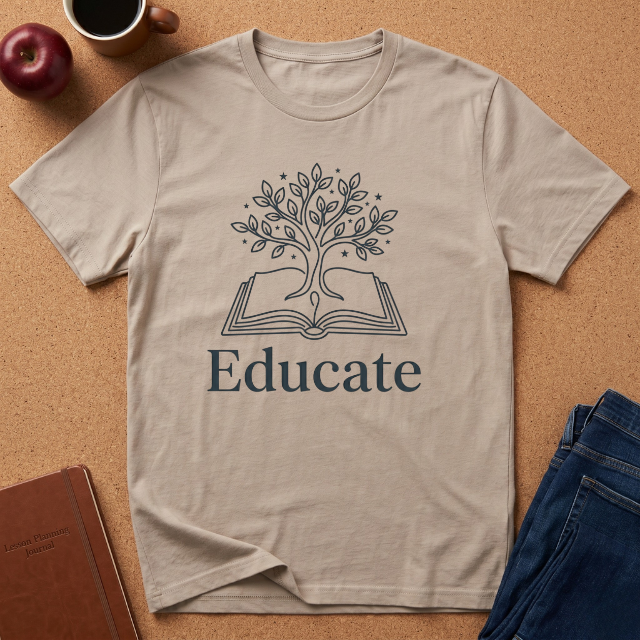 Educate Book Tree T-Shirt