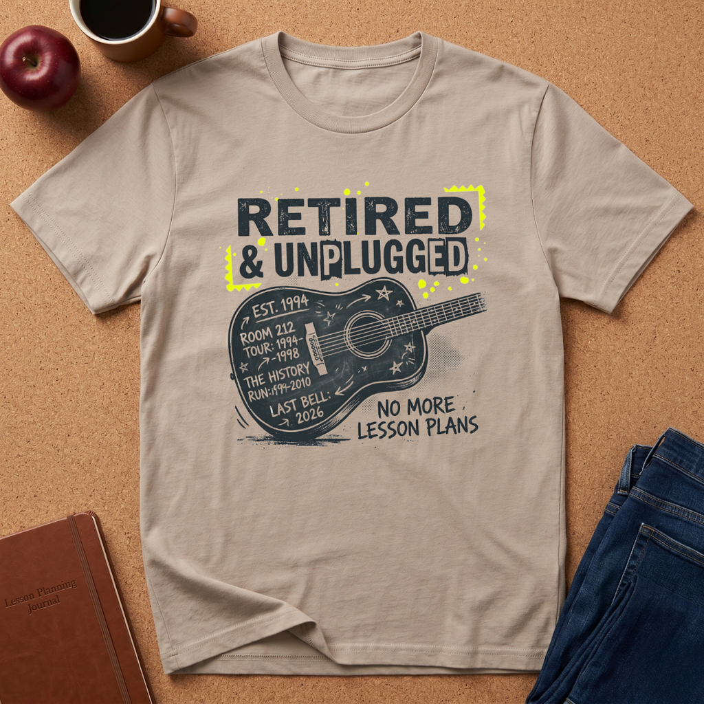 Retired & Unplugged Guitar T-Shirt