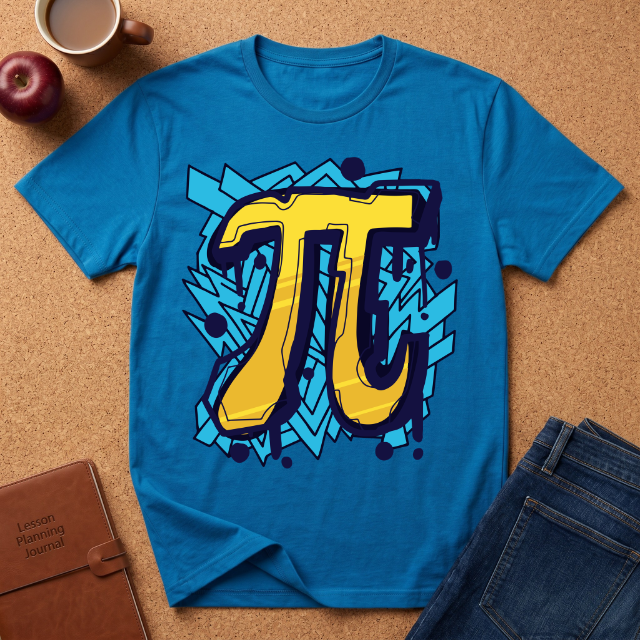 Pi Symbol Math T‑Shirt — Bold Math Streetwear Tee