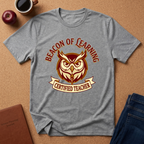 "Beacon of Learning" Certified Teacher Owl T-Shirt
