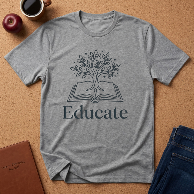 Educate Book Tree T-Shirt