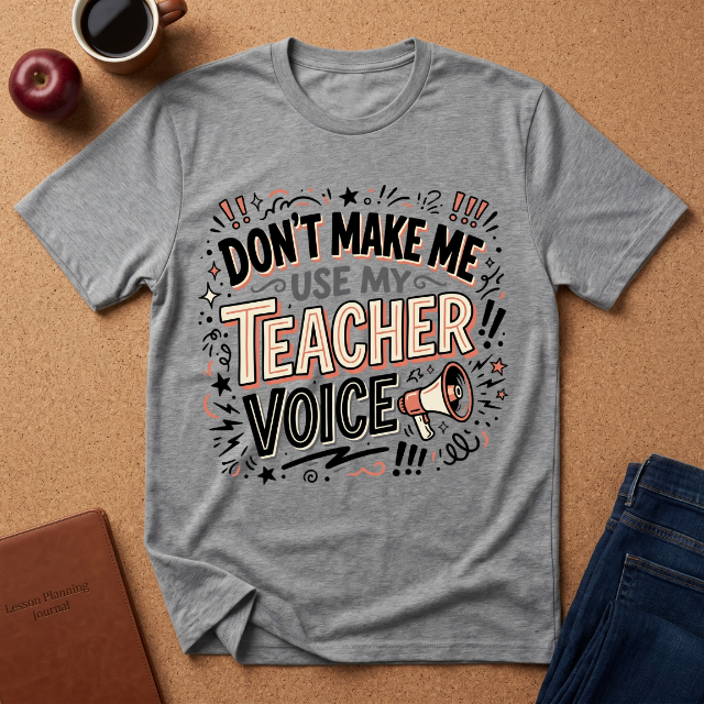 "Don't Make Me Use My Teacher Voice" T-Shirt