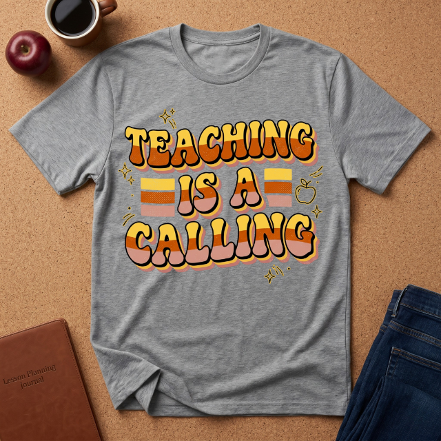 Teaching Is a Calling T-Shirt — Retro Teacher Appreciation Tee