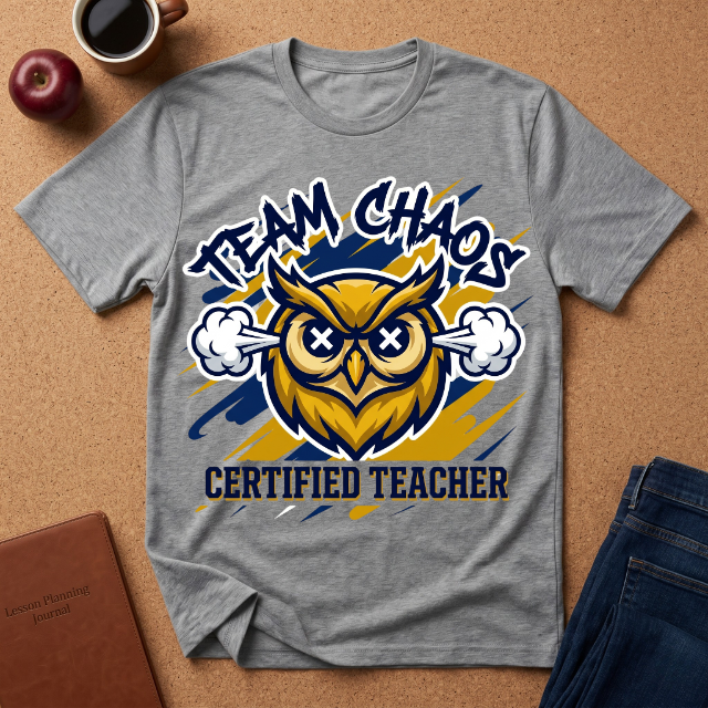Certified Teacher “Team Chaos” Owl T-Shirt