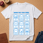 "How Do You Feel" Mood Chart T-Shirt — Emoji Grid Tee