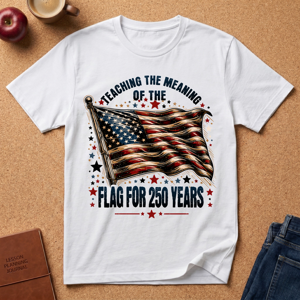"Teaching the Meaning of the Flag for 250 Years" Patriotic T-Shirt