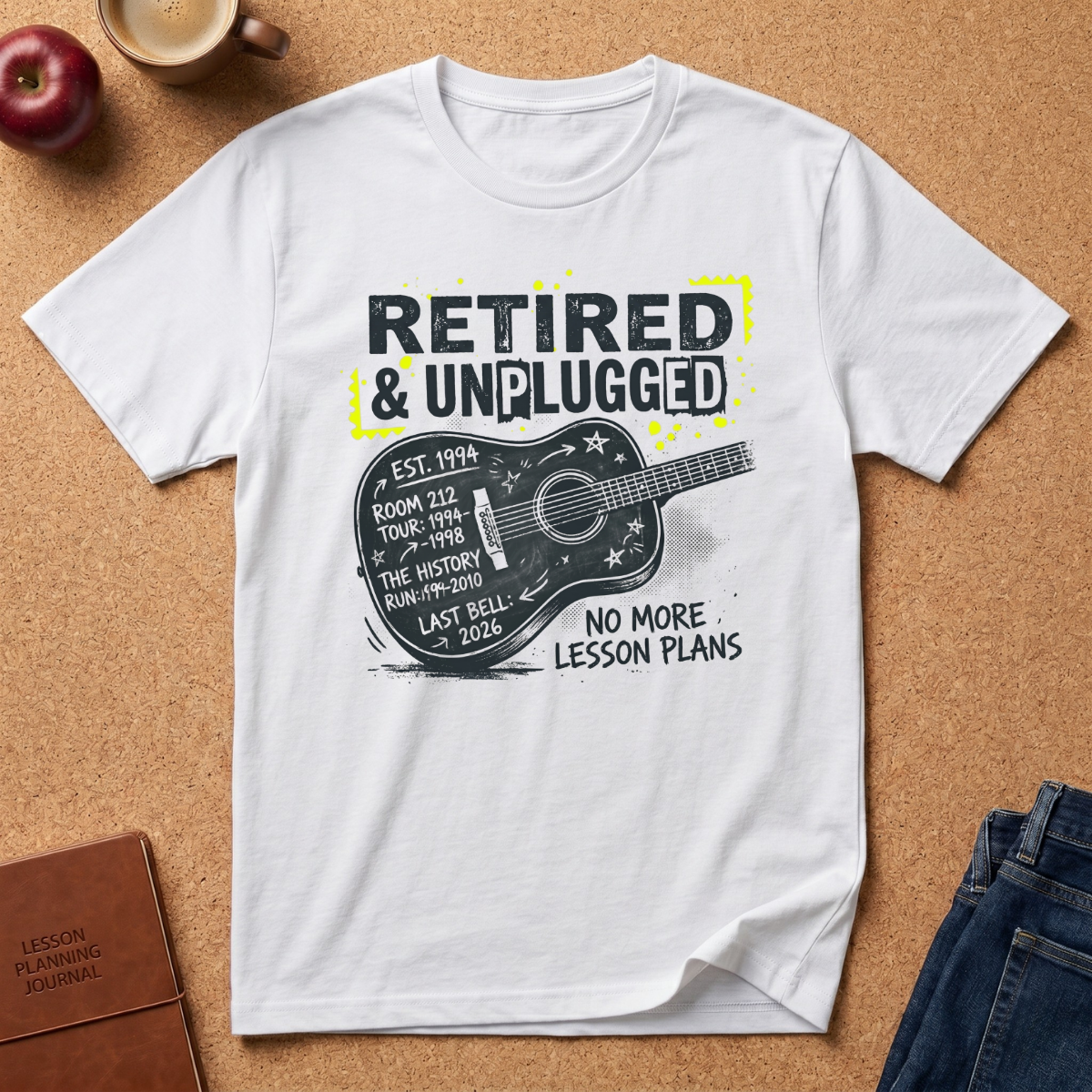 Retired & Unplugged Guitar T-Shirt