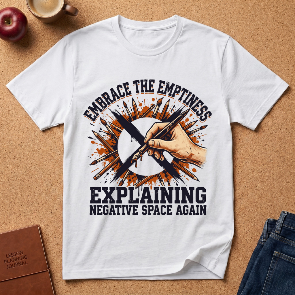 Embrace the Emptiness T-Shirt — "Embrace the Emptiness (Explaining Negative Space Again)" Art Tee